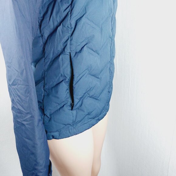 Columbia Women's Navy Blue Omni-Tech Trek Down Long Sleeve Puffer Jacket Size L - Picture 6 of 12
